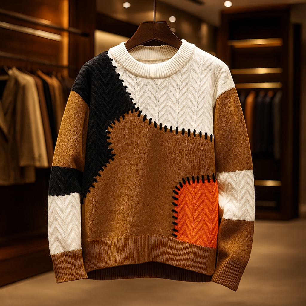 GableCraft Patchwork Sweater