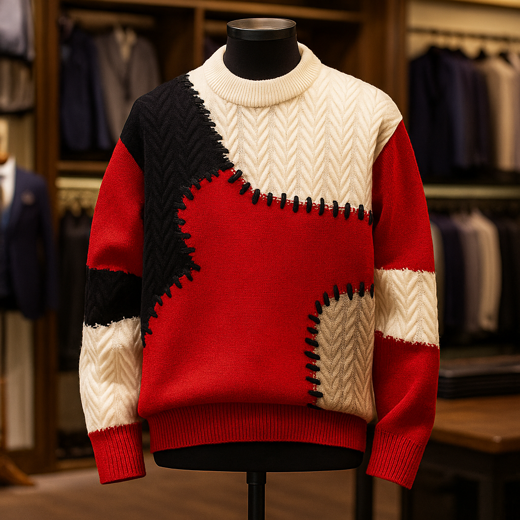 GableCraft Patchwork Sweater