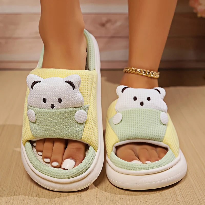 Cute Bear Home Slippers