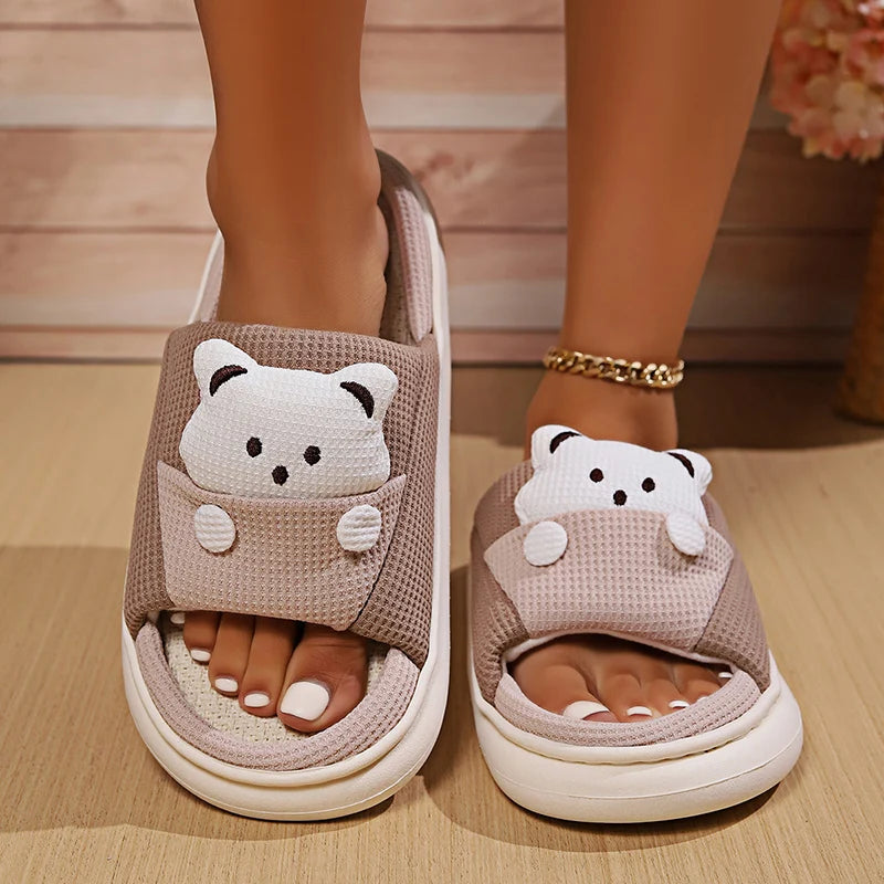 Cute Bear Home Slippers