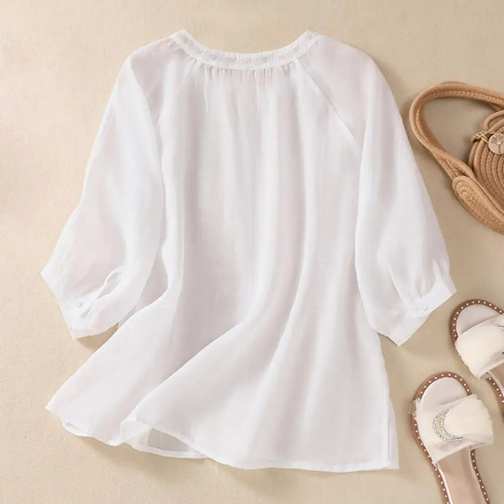 Fiorita Linen Blouse