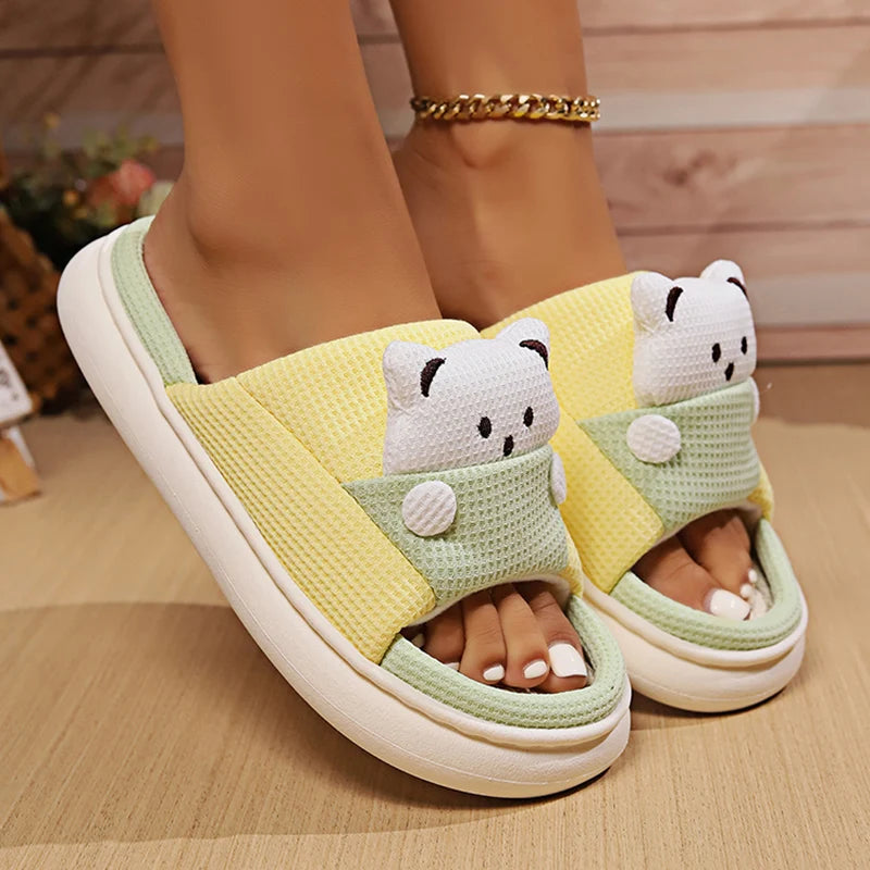 Cute Bear Home Slippers