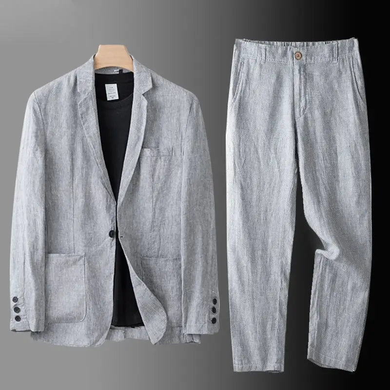 Caldo Cotton Two-piece Blazer Set