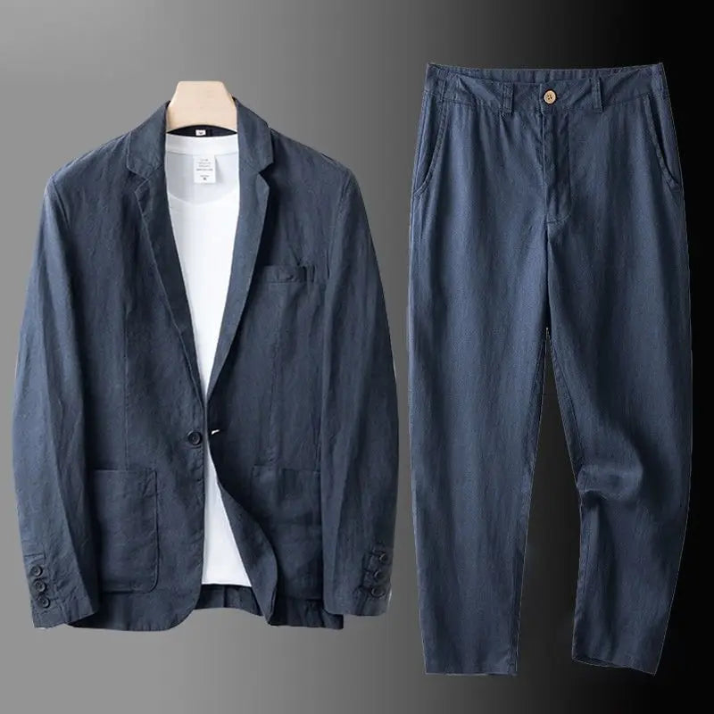 Caldo Cotton Two-piece Blazer Set