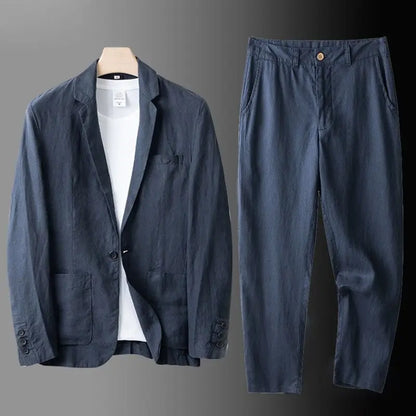Caldo Cotton Two-piece Blazer Set