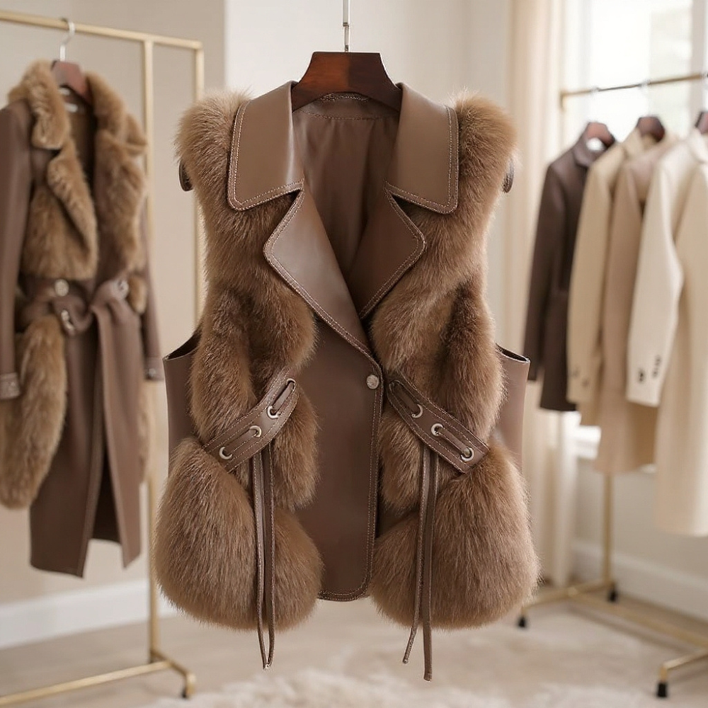 Marzelle Fox Fur Imitation Vest