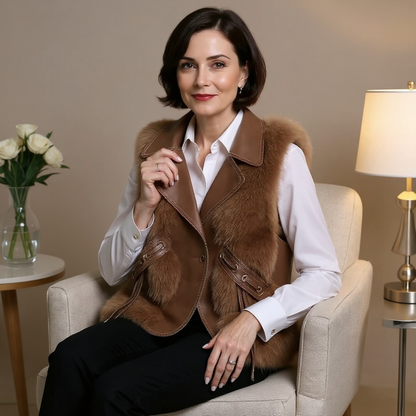 Marzelle Fox Fur Imitation Vest