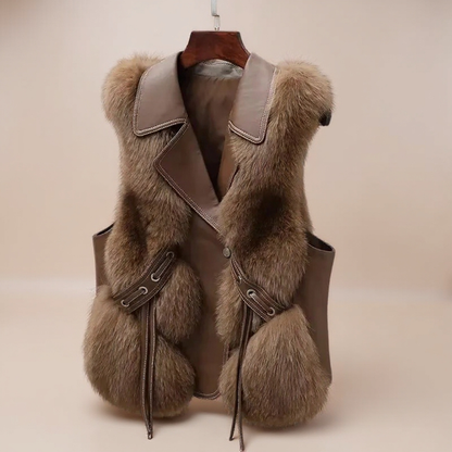 Marzelle Fox Fur Imitation Vest