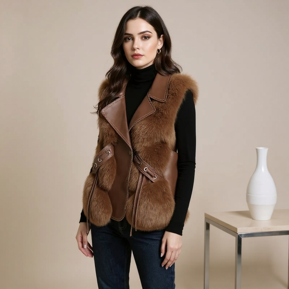 Marzelle Fox Fur Imitation Vest