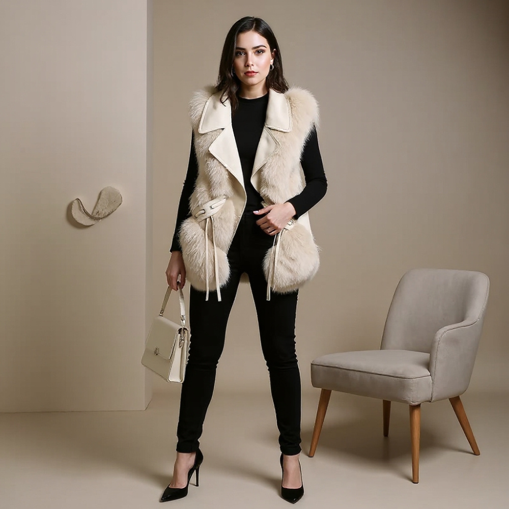Marzelle Fox Fur Imitation Vest